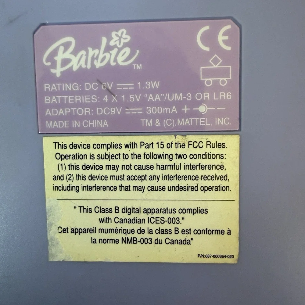 Vintage Barbie B-Book Kids Educational Learning Laptop Toy Interactive Y2K 2000s